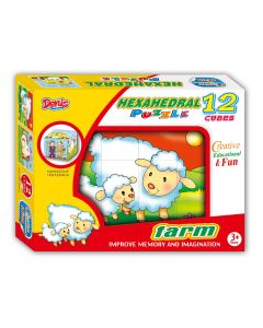 Puzzle / Slagalica od 12 kocki Farma