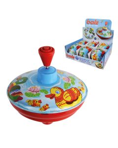 LENA, Tin Toys, zvrk s zvukom, 13 cm, male patkice