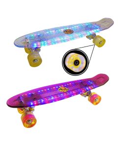 Skateboard prozirni s multiefektnom LED daskom + k
