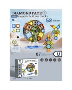 Magnetski blokovi, set za gradnju, panoramski kotač, 58 kom