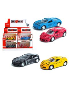 Metalni sportski autić, die-cast, 1:52, 4s