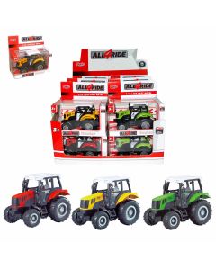 Denis, Metalni traktor, Die-cast, pull back, 1:43, 3s