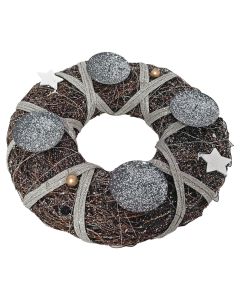 Adventski vijenac 30 cm natur