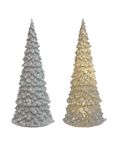 LED Božićno drvce srebrno 27 cm