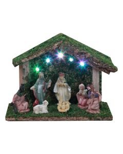 Drvene jaslice 5x LED 18 cm