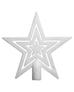 Zvijezda vrh za bor bijeli 18 cm ��