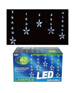 42 LED, zavjesa, ledeno bijelo svjetlo