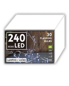 Mini LED lampice 240L, 30 flash